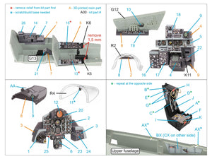 Quinta Studio QD+48486 F-4N Phantom II 3D-Printed &amp;amp; coloured Interior on decal paper (Academy) (with 3D-printed resin parts) 1/48 – Bild 3