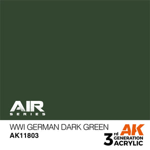 AK Interactive AK11803 Première Guerre mondiale, vert foncé allemand – Air 17 ml