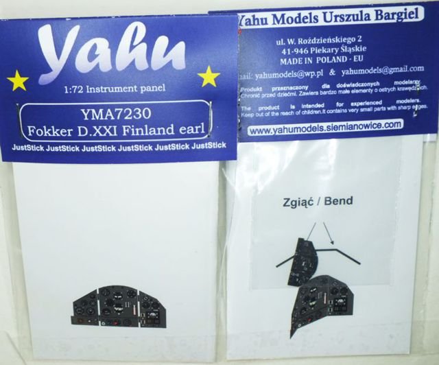 Yahu YMA7230 Fokker DXXI Finland early (MPM / Special Hobby) 1/72