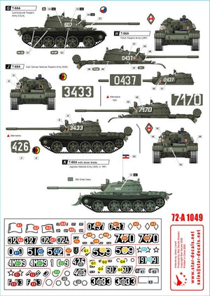 Star Decals 72-A1049 T-55A Cold War. Soviet (Army and Naval Infantry), Poland, Hungary, Jugoslavia, Czechoslovakia, Germany-DDR and Romania. 1/72 – Bild 2