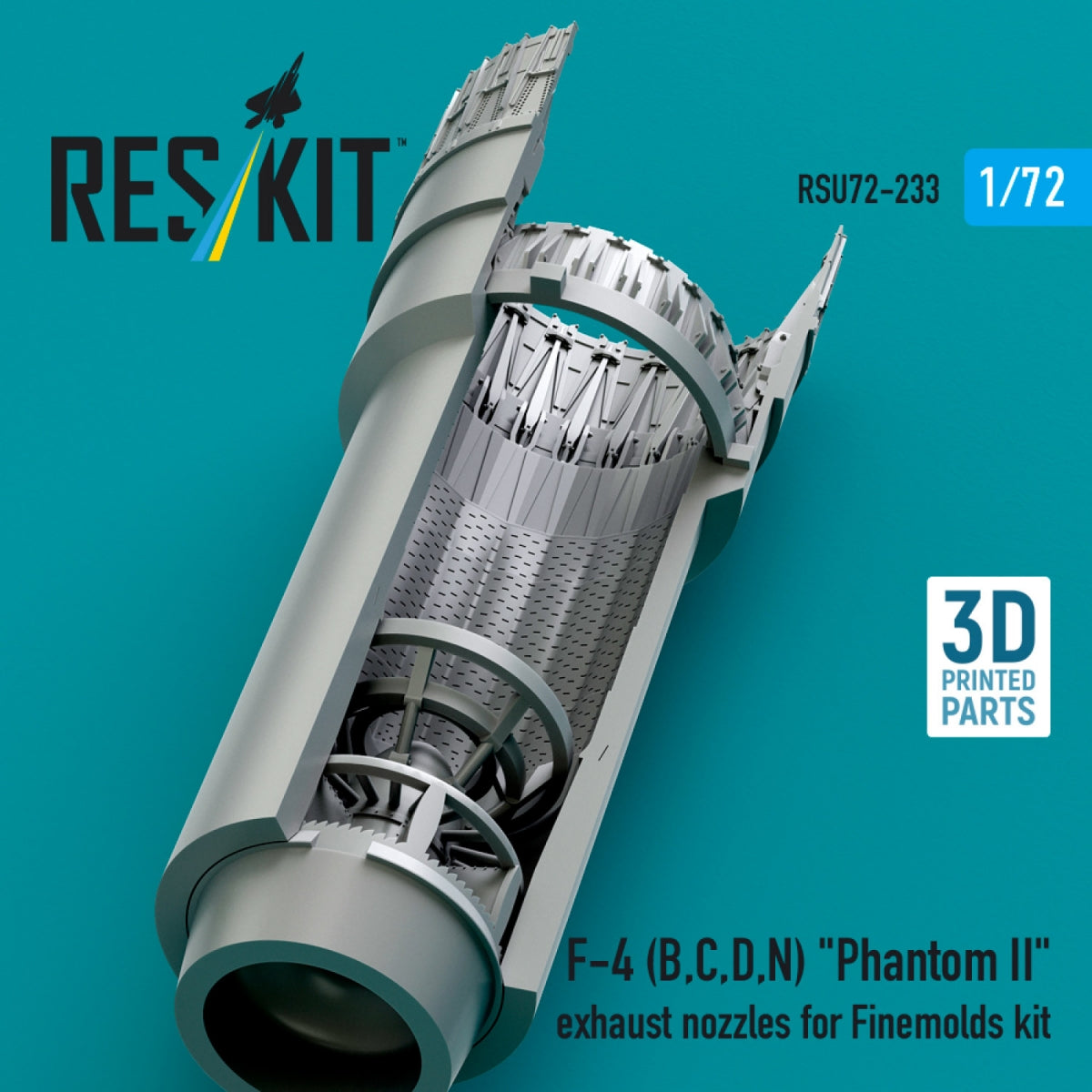 RESKIT RSU72-0233 F-4 (B, C, D, N) &amp;quot;Phantom II&amp;quot; exhaust nozzles for Finemolds kit (3D Printed) 1/72 – imagen 3