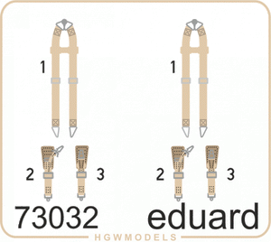 Eduard 73032 Seatbelts Luftwaffe WWII bombers SUPERFABRIC 1/72