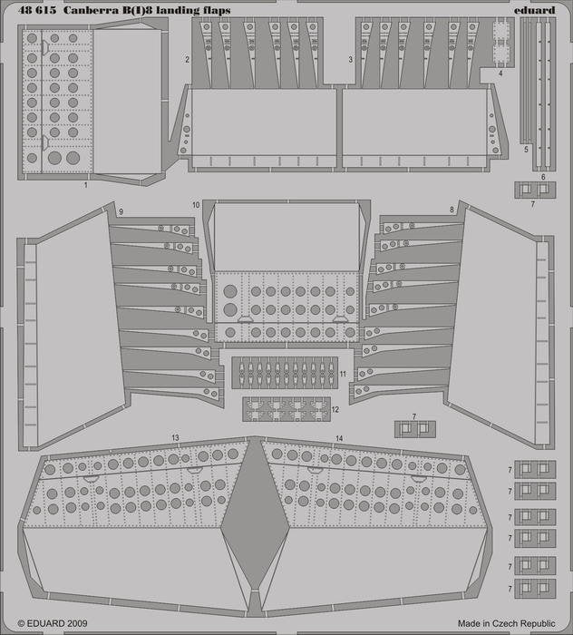 Eduard 48615 Canberra B(I)8 volets d'atterrissage 1/48 AIRFIX