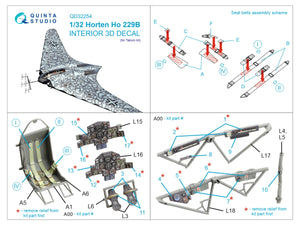 Quinta Studio QD32254 Horten Ho 229B 3D-Printed &amp;amp; coloured Interior on decal paper (Takom) 1/32 – zdjęcie 10