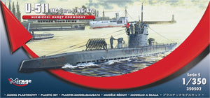 Mirage Hobby 350502 U-511 (IXC TURN I + WGr42) GERMAN SUBMARINE 1/350