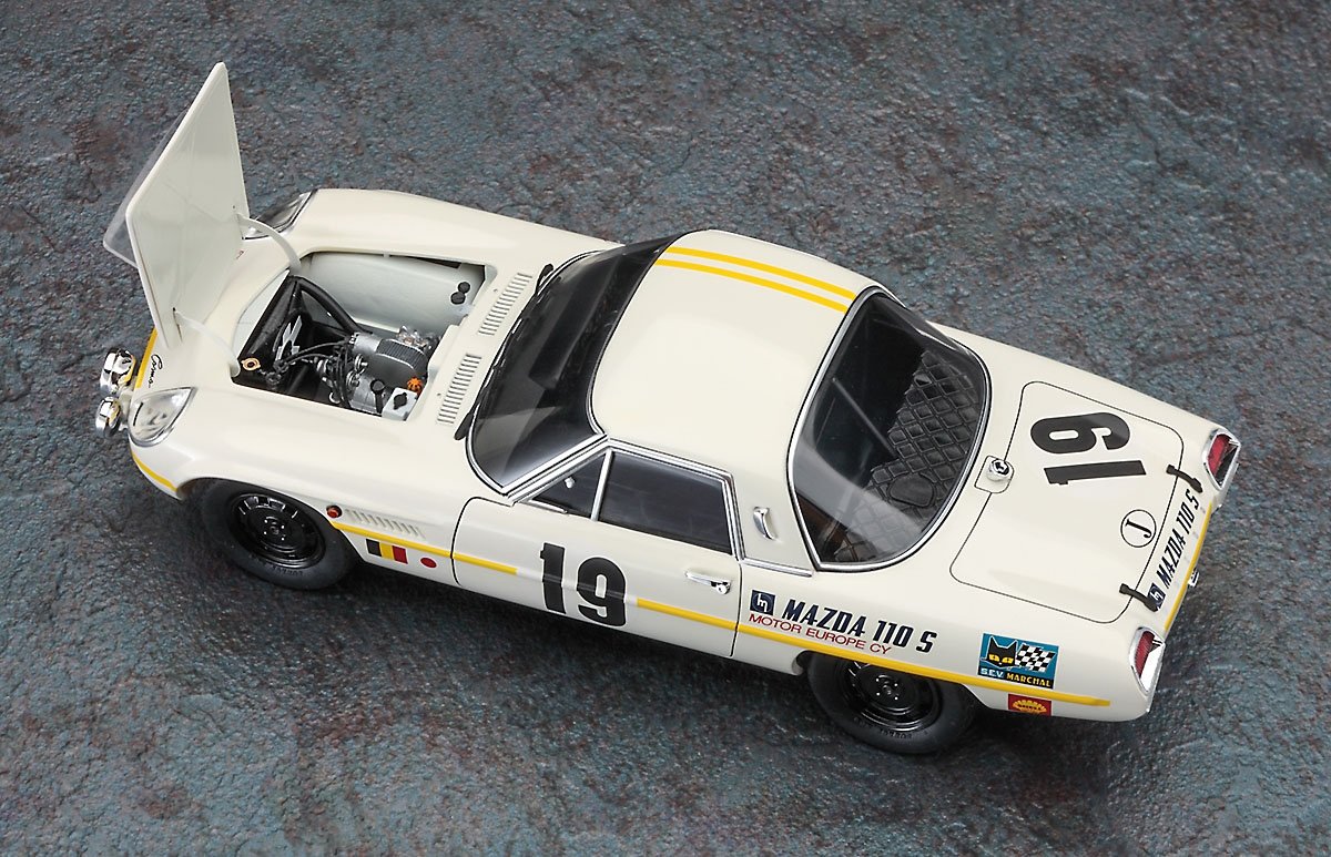 Hasegawa CH50 Collectors&amp;#39; Hi-Grade Series Mazda Cosmo Sport 1968 Marathon de la Route Super Detail 1/24 – zdjęcie 4
