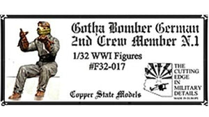 Copper State Models F32-017 Gotha Bomber German 2nd Crew Member N.1 1/32