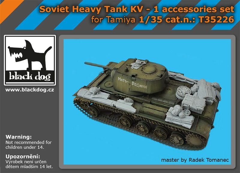 Ensemble d'accessoires pour char lourd soviétique KV-1 Black Dog T35226, échelle 1/35