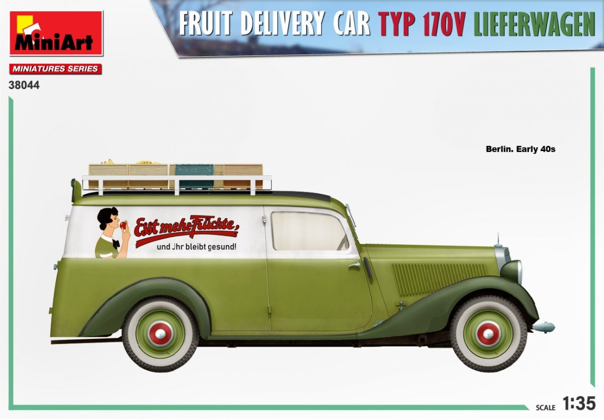 MiniArt 38044 FOURgon DE LIVRAISON DE FRUITS TYP 170V LIEFERWAGEN 1/35 – image 4