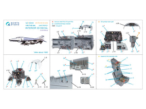 Quinta Studio QD+48449 F-4G late 3D-Printed &amp;amp; coloured Interior on decal paper (Zoukei Mura SWS) (with 3D-printed resin parts) 1/48 – immagine 3