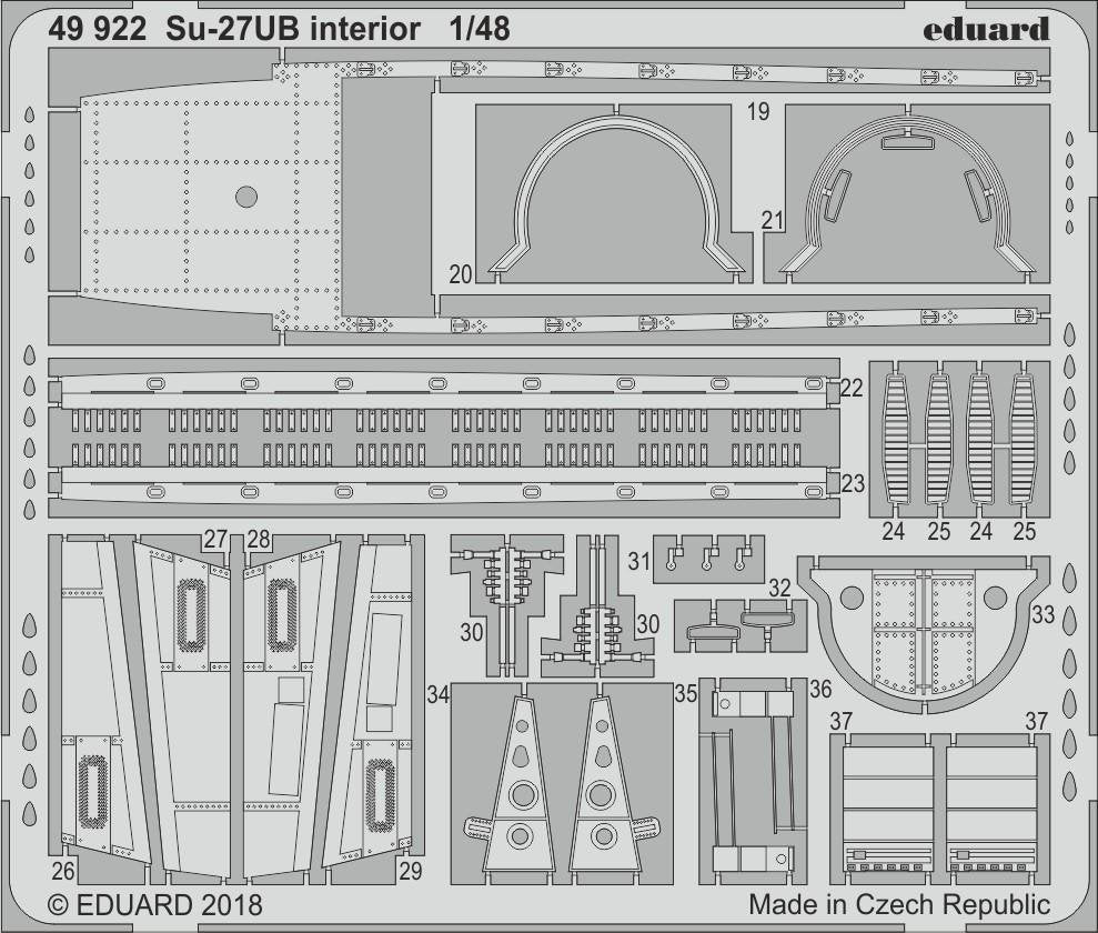 Eduard 49922 Su-27UB interior HOBBY BOSS 1/48 – imagen 2