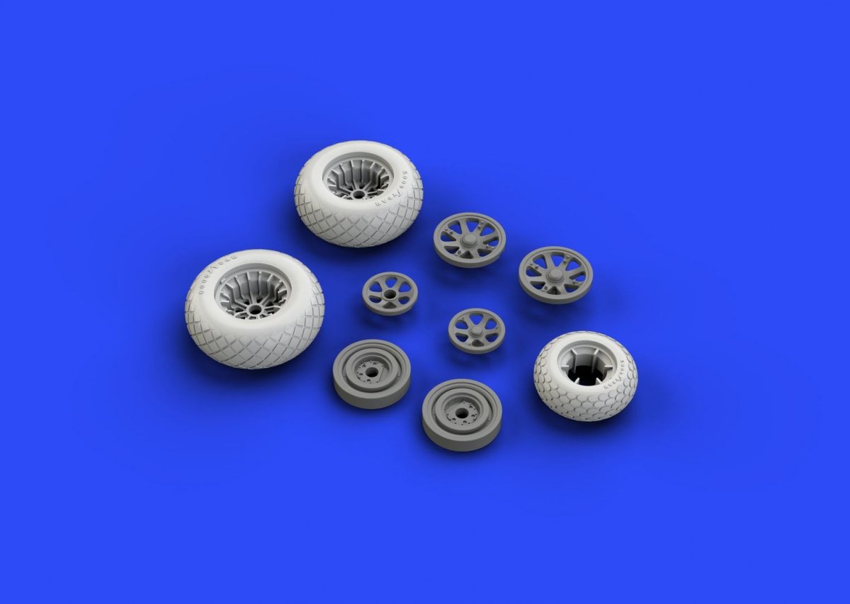 Eduard 648258 P-38 wheels ACADEMY 1/48 – immagine 4