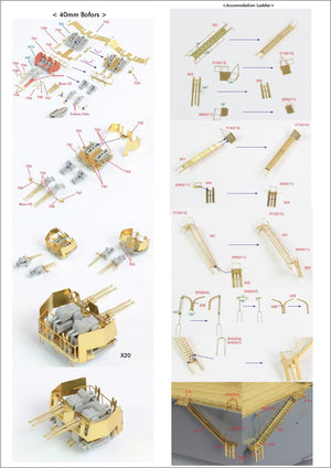 Pontos 22002F1 USS BB-63 Missouri 1945 Detail Up Set (Without wooden deck) 1/200 – image 36