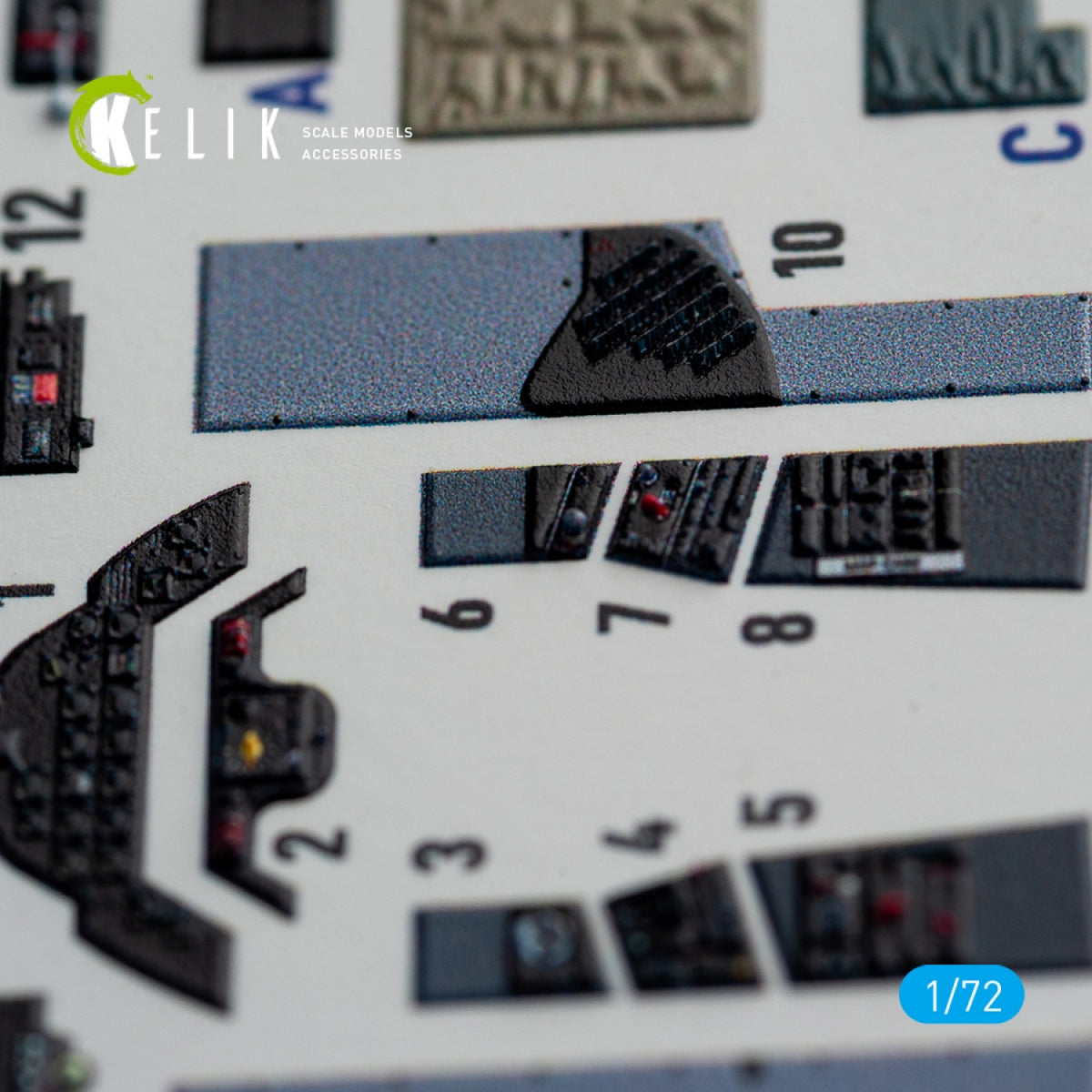 KELIK K72064 A1H SKYRAIDER INTERIOR 3D DECALS FOR HASEGAWA KIT 1/72 – immagine 2