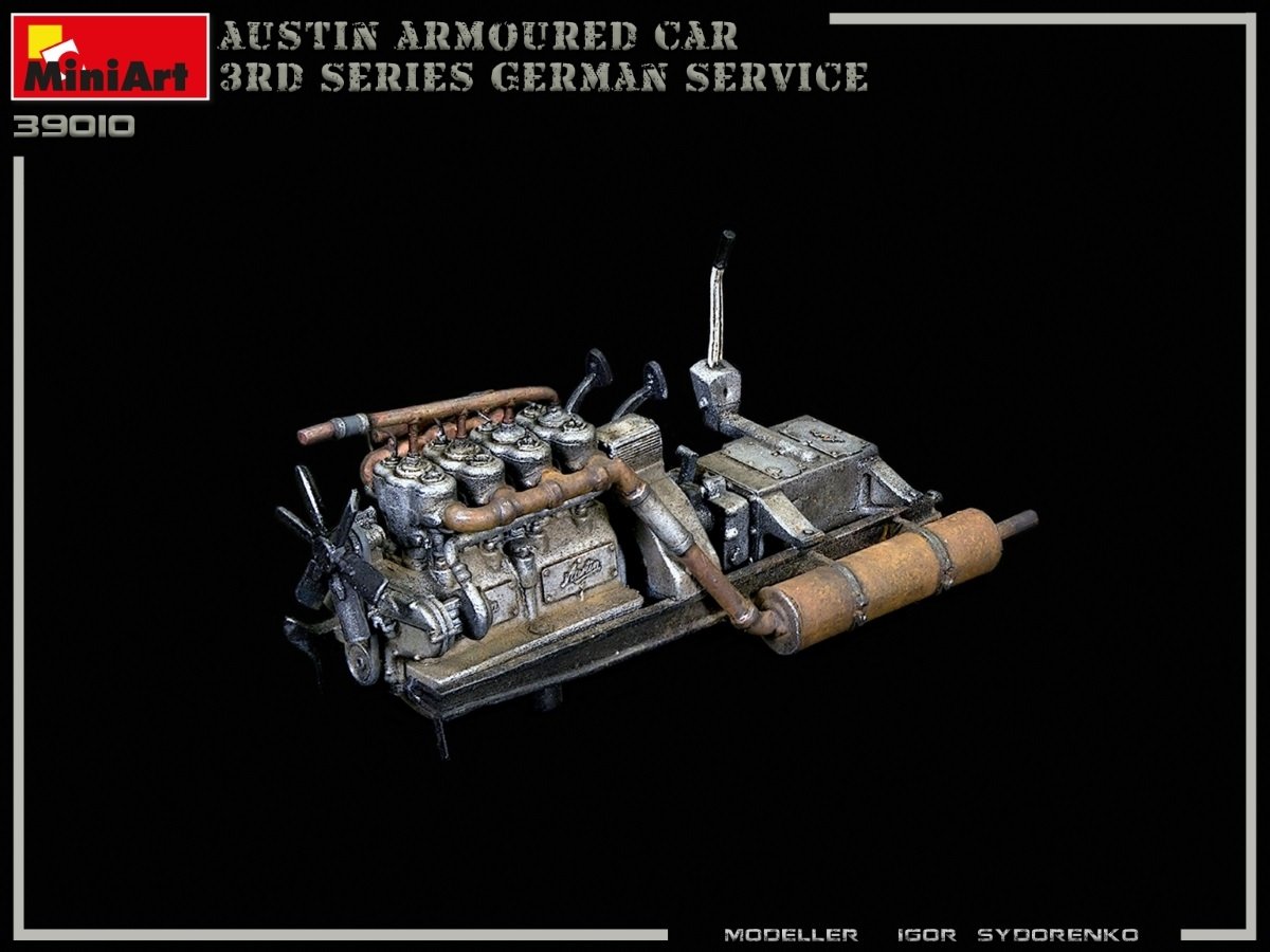 Miniart 39010 AUSTIN ARMOURED CAR 3rd SERIES: GERMAN, AUSTRO-HUNGARIAN, FINNISH SERVICE. INTERIOR KIT 1/35 – immagine 8