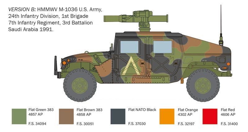 Italeri 6598 HMMWV M1036 TOW Carrier 1/35 – immagine 3