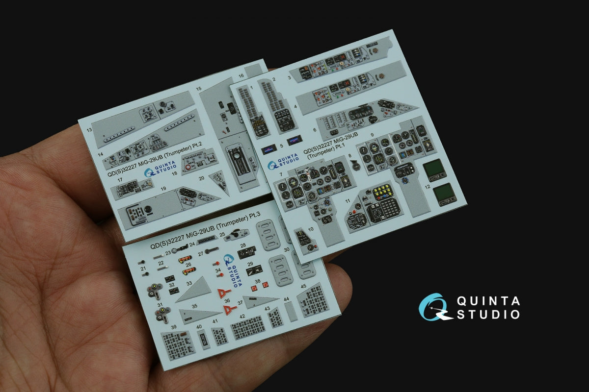 Quinta Studio QDS-32227 MiG-29UB 3D-Printed &amp;amp; coloured Interior (Trumpeter) (Small version) 1/32 – Bild 3