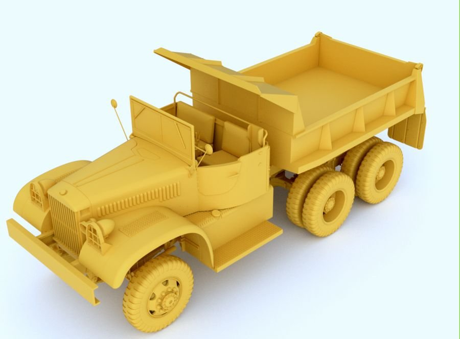 Mirror Model 35806 U.S. Diamond T 972 Dump Truck Late open Cab 1/35 – zdjęcie 5