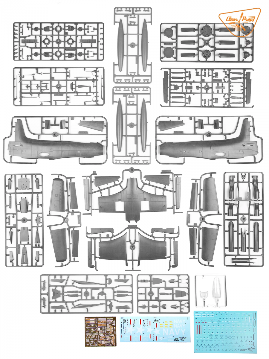 Clear Prop! CP4801 A2D-1 Skyshark ADVANCED KIT 1/48 – immagine 4