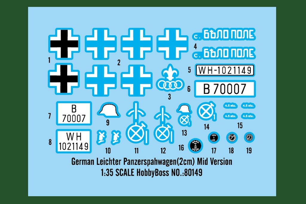 Hobby Boss 80149 German Leichter Panzerspahwagen(2cm) Mid Version 1/35 – immagine 3
