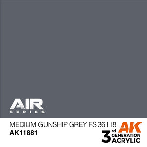 AK Interactive AK11881 MEDIUM GUNSHIP GREY FS 36118 – AIR 17 ml
