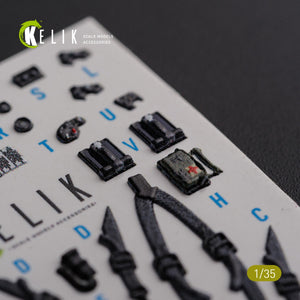 KELIK K35026 AH-64D Apache interior 3D decals for Meng kit 1/35 – zdjęcie 10