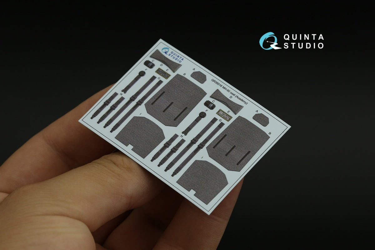 Quinta Studio QD35109 MH-60S 3D-Printed &amp;amp; coloured Interior on decal paper (Academy) 1/35 – immagine 6