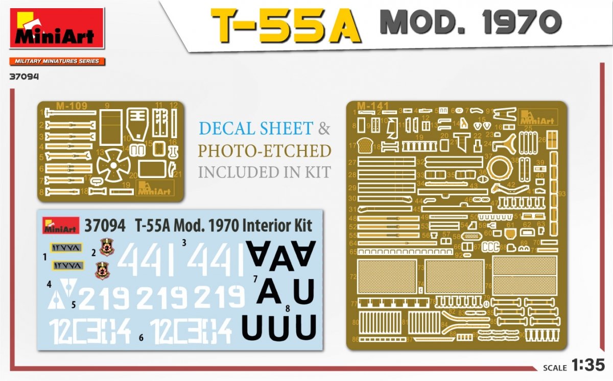 MiniArt 37094 T-55A MOD. 1970 INTERIOR KIT 1/35 – immagine 7