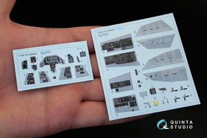 Quinta Studio QD32023 F-16D 3D-Printed &amp;amp; coloured Interior on decal paper (for Academy kit) 1/32 – immagine 2