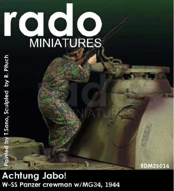 RADO Miniatures RDM35014 Achtung Jabo ! W-SS Panzer crewman w/MG34, 1944 (1/35)