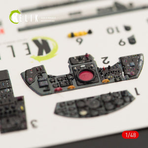 KELIK K48029 F-104G &amp;quot;STARFIGHTER&amp;quot; EARLY TYPE INTERIOR 3D DECALS FOR HASEGAWA KIT 1/48 – immagine 3