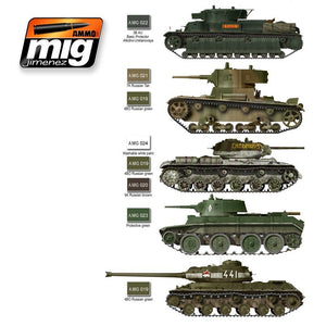 AMMO Mig 7107 1935-1945 SOVIET CAMOUFLAGES SET 6x17ml – immagine 2