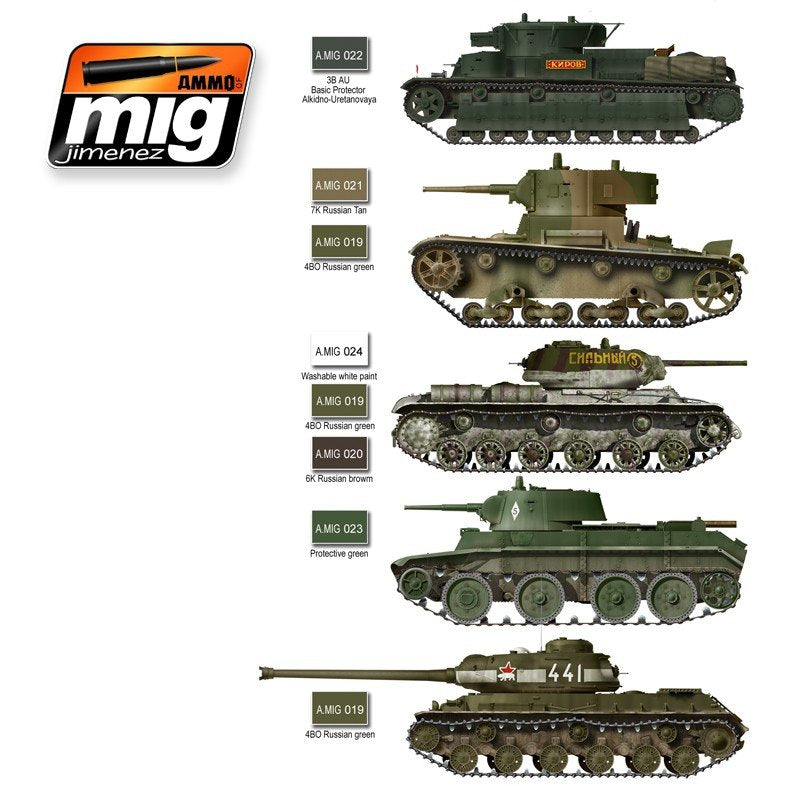 AMMO Mig 7107 1935-1945 SOVIET CAMOUFLAGES SET 6x17ml – immagine 2