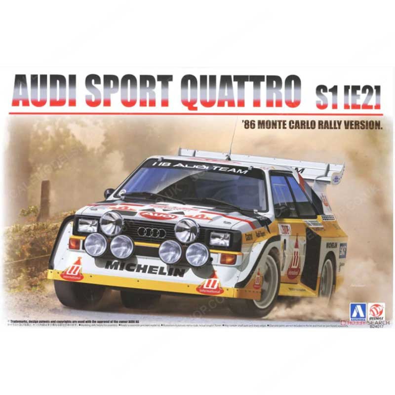 Beemax 24017 Audi Sport Quattro S1 [E2] 1986 Monte Carlo Rally Version 1/24