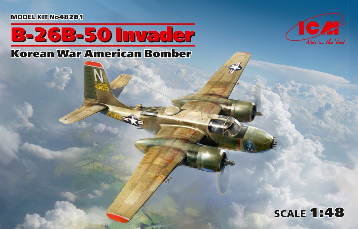 ICM 48281 B-26B-50 Invader, bombardier américain de la guerre de Corée, échelle 1/48