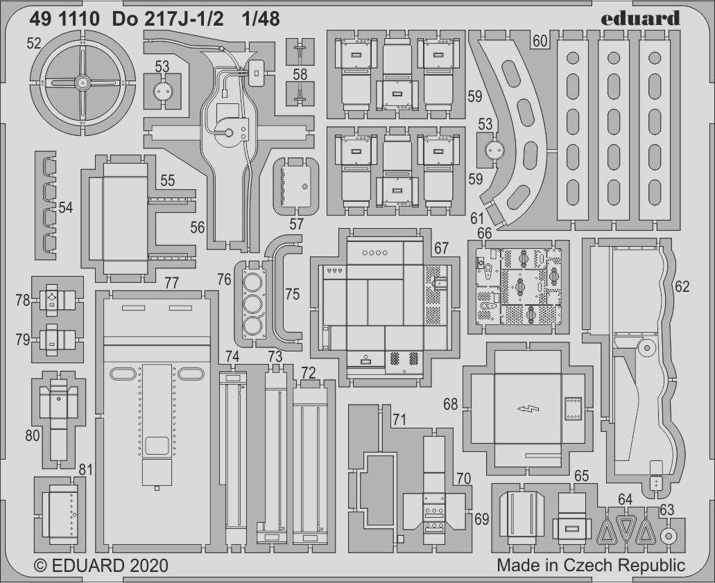 Eduard 491110 Do 217J-1/2 1/48 ICM – immagine 2