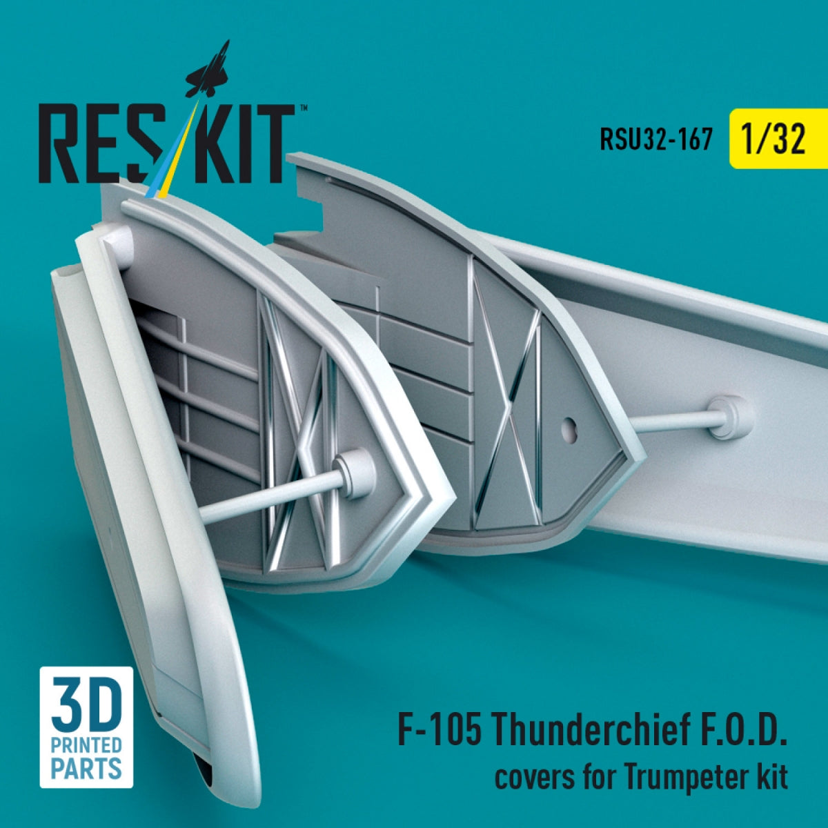 RESKIT RSU32-0167 F-105 Thunderchief F.O.D. covers for Trumpeter kit (3D Printed) 1/32