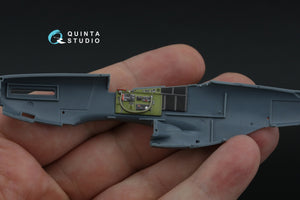 Intérieur imprimé en 3D et coloré sur papier décalcomanie Quinta Studio QD72182 P-51D Mustang Late (Eduard) 1/72  – image 9