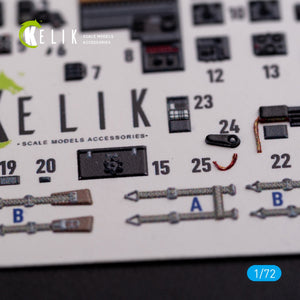 KELIK K72069 Messerschmitt Me410A-1 interior 3D decals for Airfix kit 1/72 – immagine 4