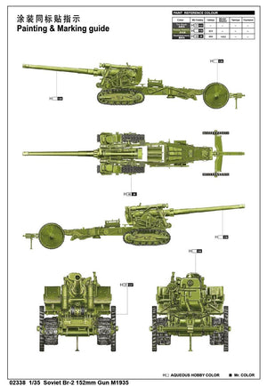 Trumpeter 02338 Canon soviétique Br-2 de 152 mm M1935 (1/35) – image 2