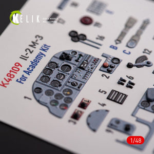 KELIK K48109 IL-2M3 - interior 3D decals for Academy/Accurate Miniatures kit 1/48 – immagine 2