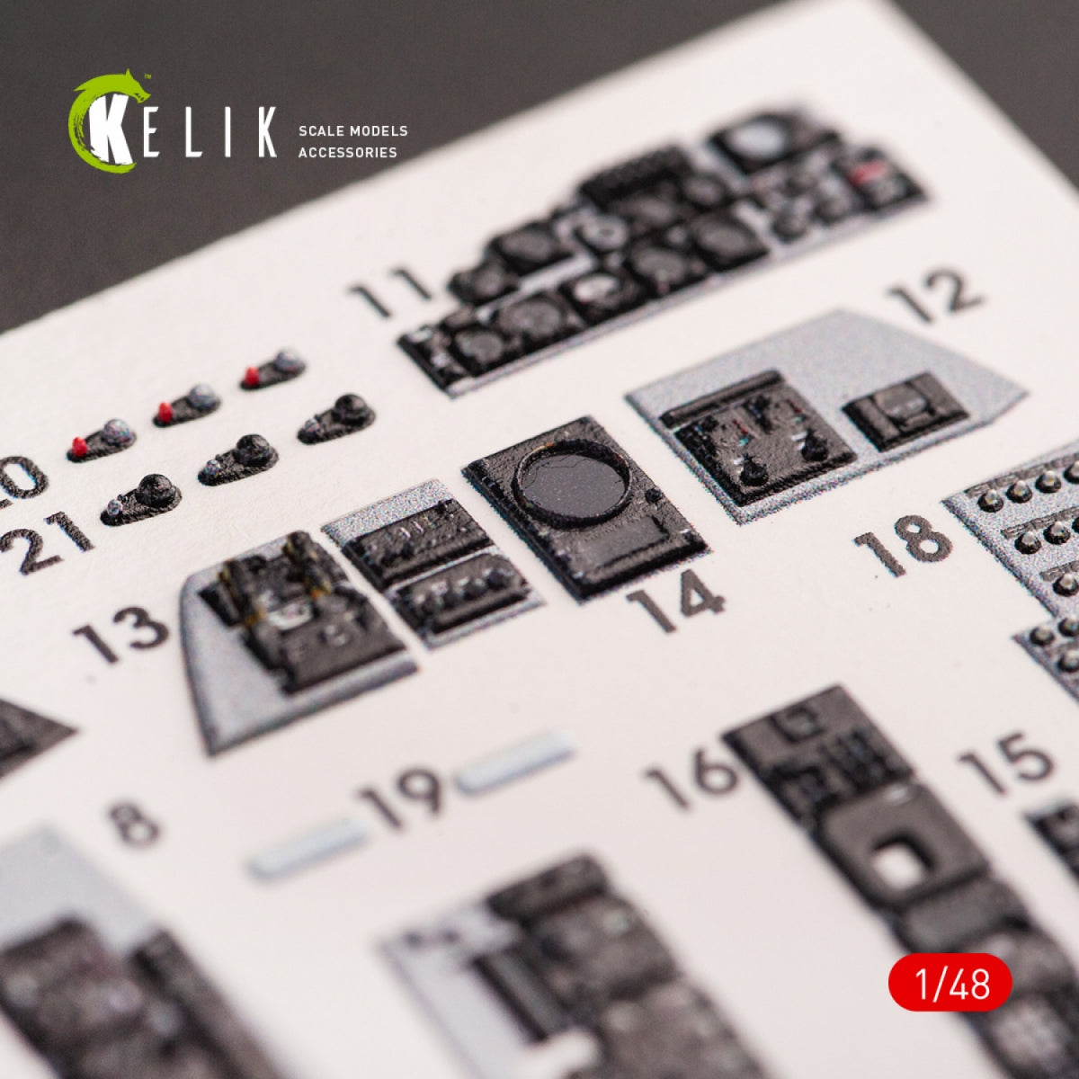 KELIK K48070 F-4E &amp;quot;PHANTOM II&amp;quot; INTERIOR 3D DECALS FOR MENG KIT 1/48 – Bild 7