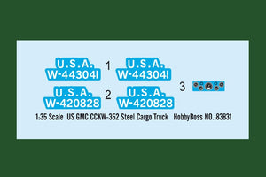 Hobby Boss 83831 US GMC CCKW-352 Steel Cargo Truck 1/35 – immagine 4