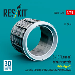 RESKIT RSU48-0428 B-1B "Lancer" exhaust nozzle (late - type 2) (1 pcs) only for RESKIT RSU48-0426, RSU48-0427 (3D Printed) 1/48