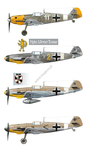 Kagero 15034 Messerschmitt Bf 109s over the Mediterranean Part I (kalkomania/decals) EN/PL – immagine 9