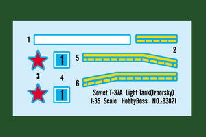 Hobby Boss 83821 Soviet T-37A Light Tank (Izhorsky) 1/35 – immagine 3