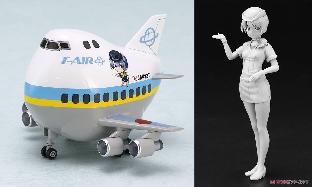Hasegawa SP465 Egg Girls Collection 12 Sara Mayuki (CA) avec avion de ligne 1/20 – image 4