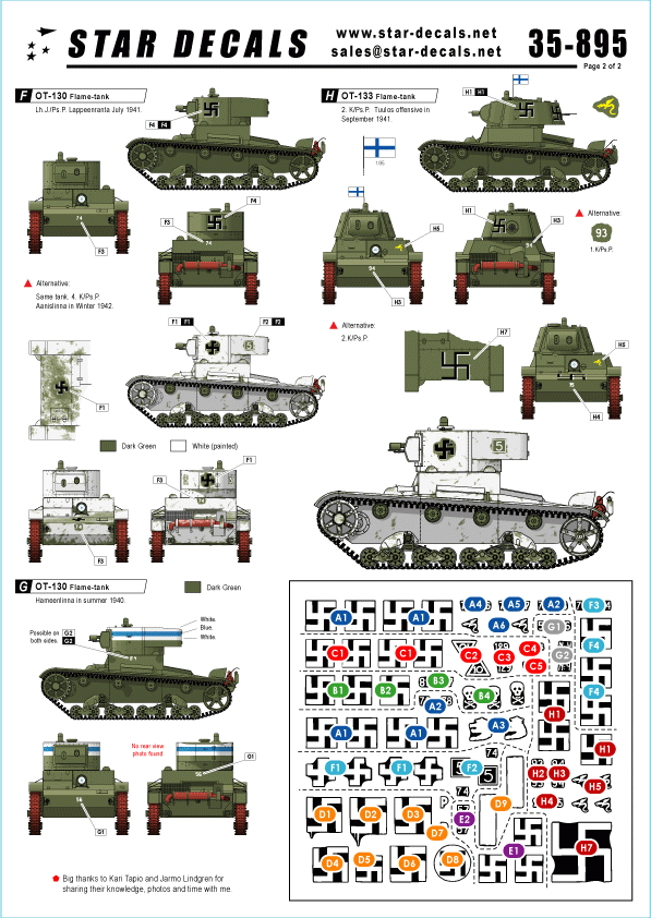 Star Decals 35-895 Finnish tanks in WW2 part 3 1/35 – immagine 2