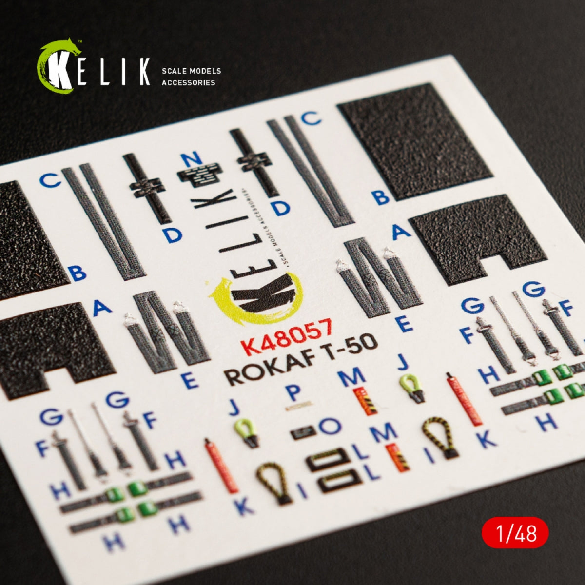 KELIK K48057 T-50 ROKAF INTERIOR 3D DECALS FOR ACADEMY KIT 1/48 – immagine 4