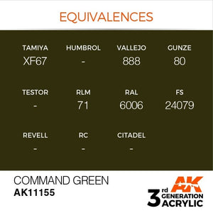 AK Interactive AK11155 COMMAND VERT – STANDARD 17 ml – image 3